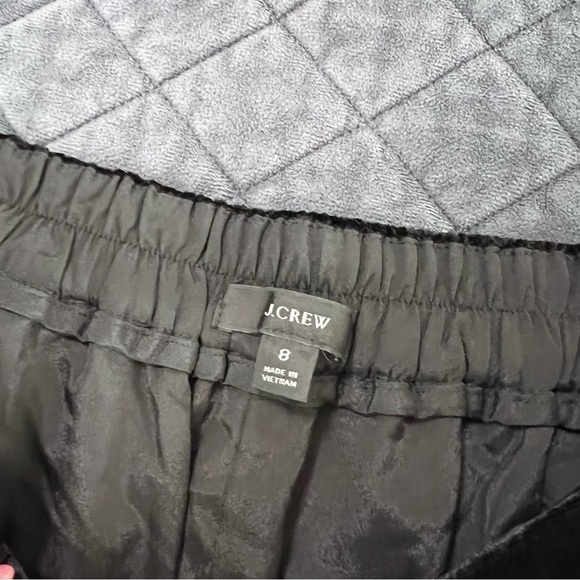 J. Crew Pants Women 8 Velvet Pull On Black High Rise Ankle Straight B28 - Picture 5 of 9